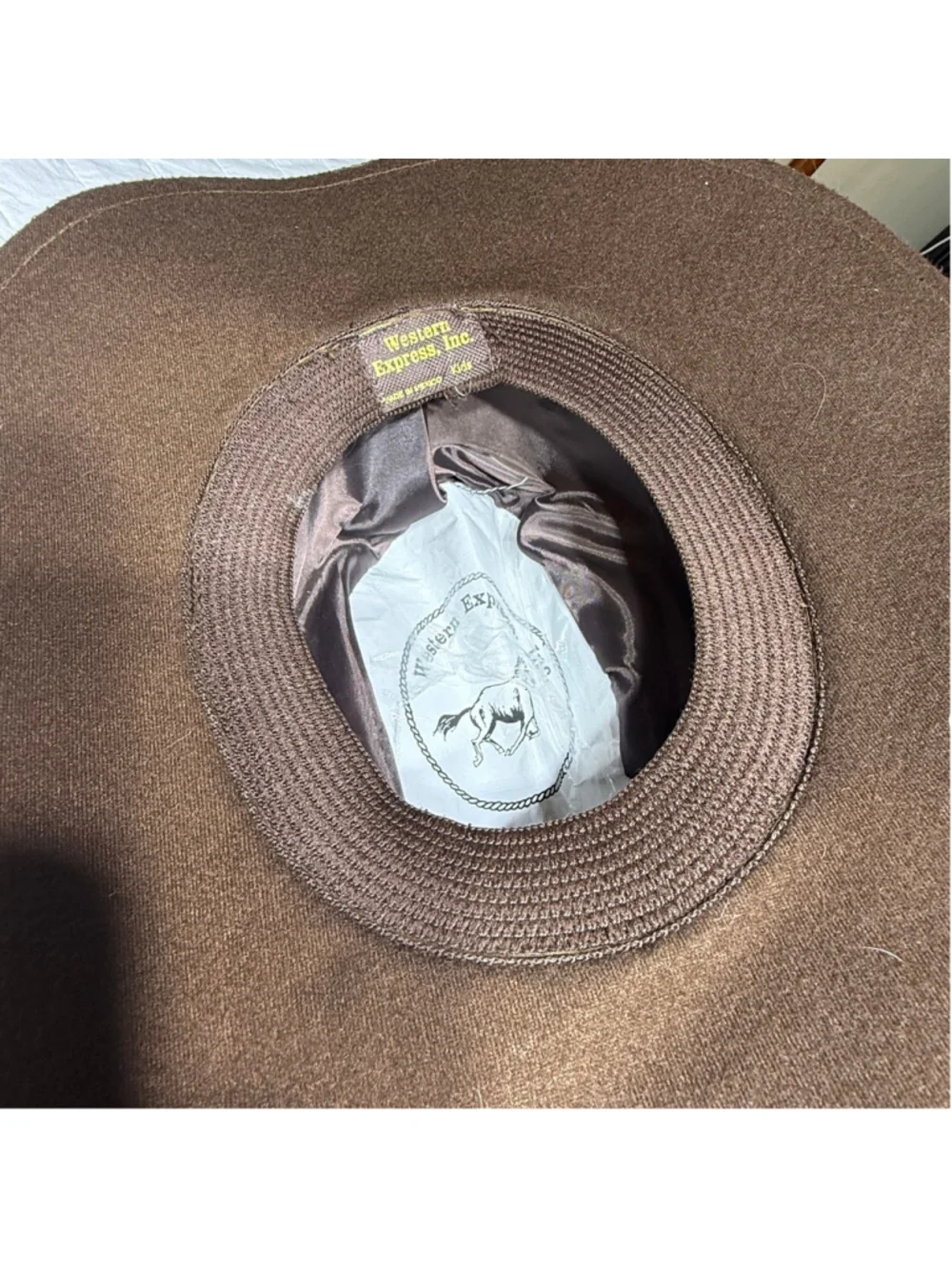 Western Express Kids Brown Cowboy Hat Size L Youth Wool Felt Western Ranch Style